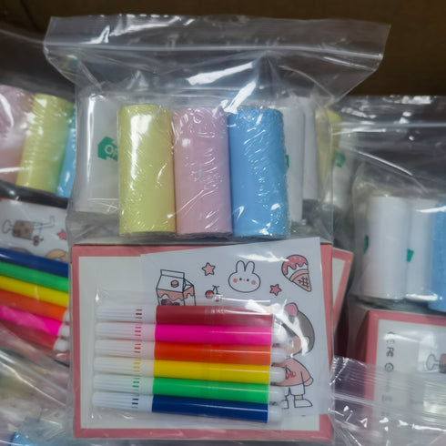 Mini Printer Portable, Inkless Sticker printer with 8 Rolls